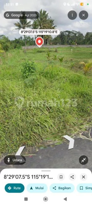 Tanah View Sawah Jl Mobil Harga Murah Siap Bangun - Real Estate in Bali