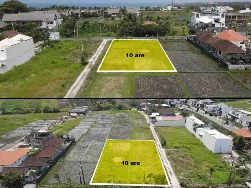 Tanah Cantik View Sawah Dekat Pantai Cemagi Bali - Real Estate in Bali