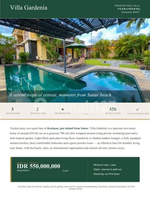 Ed-Disewa Villa Disanur Lokasi Strategis - Bali in Bali