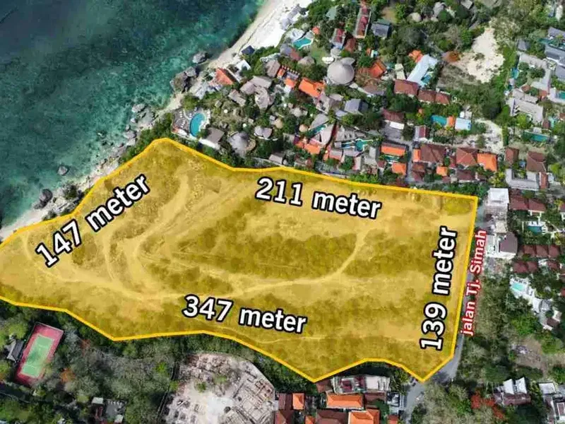 Jual cepat Tanah Los Tebing view ocean dan sunset di Bingin - Uluwatu - Real Estate in Bali
