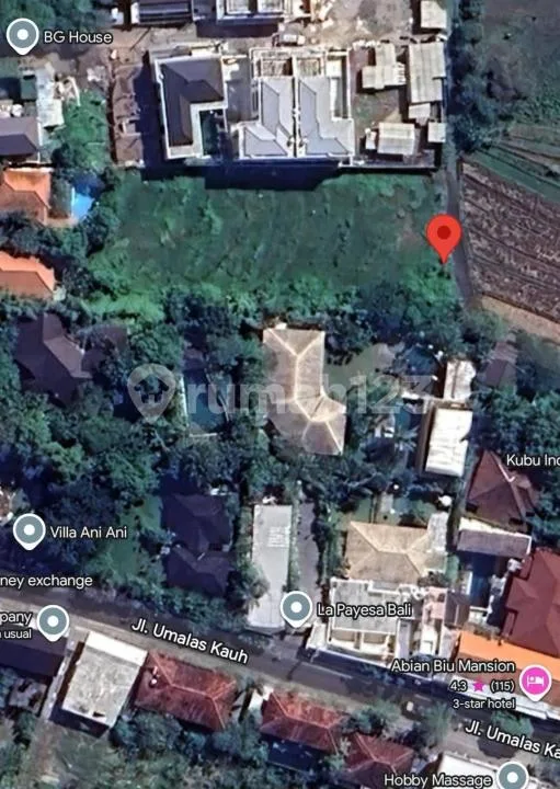 Tanah Strategis Zona Kuning View Sawah di Umalas 2, Kerobokan - Real Estate in Bali