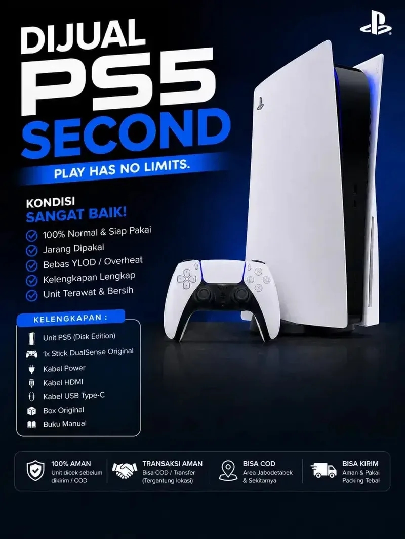 Dijual Ps5 disc second - Electronics in Bali