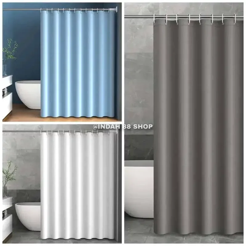 Tirai Shower 180 x 200cm Polos Premium - Home & Garden in Bali