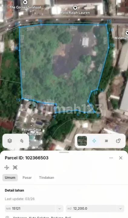 Dijual Tanah Lokasi di Pingir Jalan Utama Jimbaran Bawah Deretan Mcd - Bali in Bali