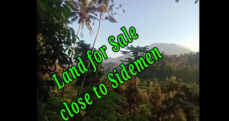 Land 12a for Sale close to Sidemen Traditional Village Bali - Real Estate in Bali