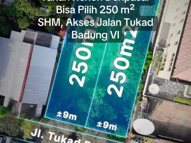 SALE Tanah Renon SHM Jalan Tukad Badung VI - Real Estate in Bali