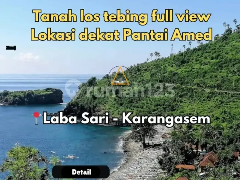 Tanah Los Tebing Lokasi Karangasem Kubu Dekat Pantai Amed - Bali in Bali