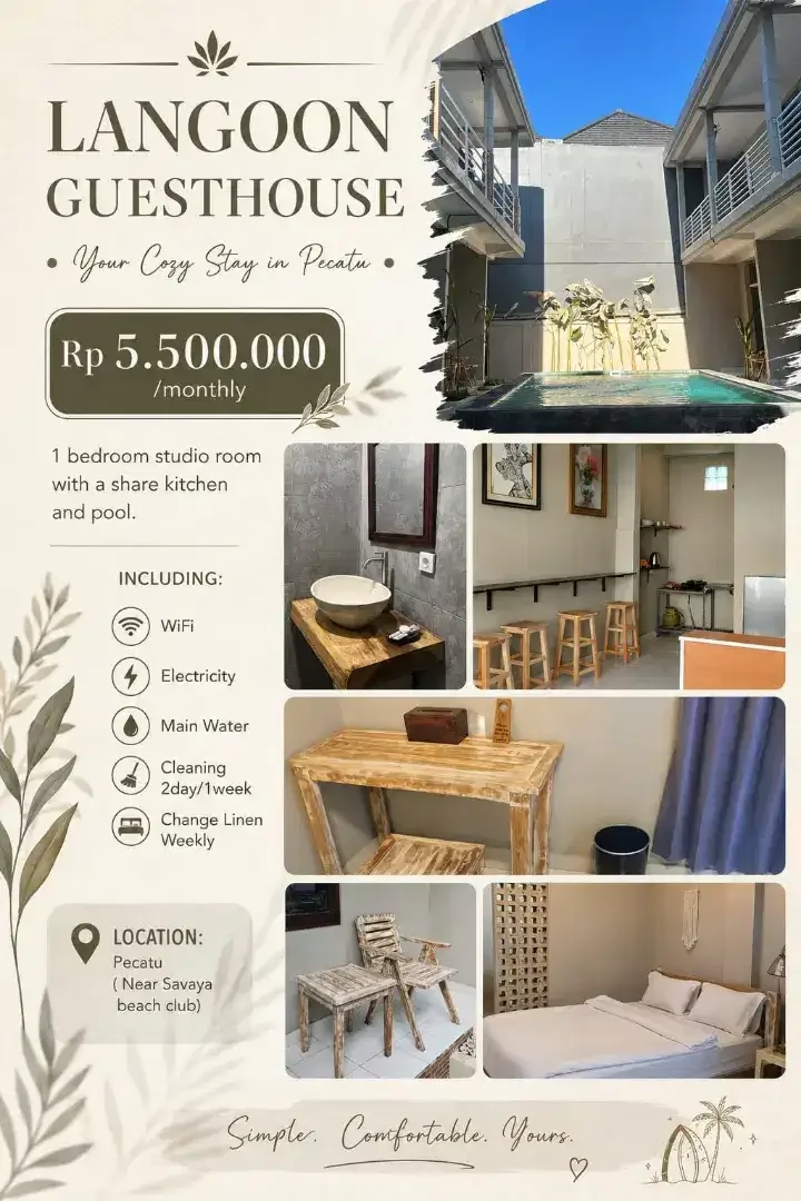 LANGOON HOUSE DISEWAKAN - Real Estate in Bali