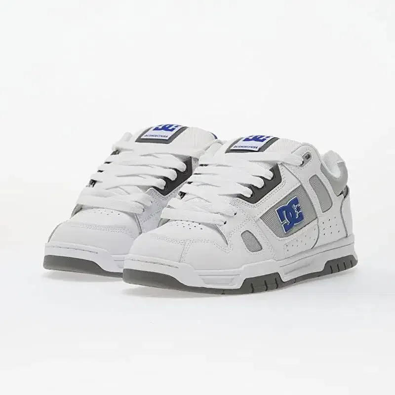 Sepatu DC Stag White Blue Grey Original - Fashion in Bali