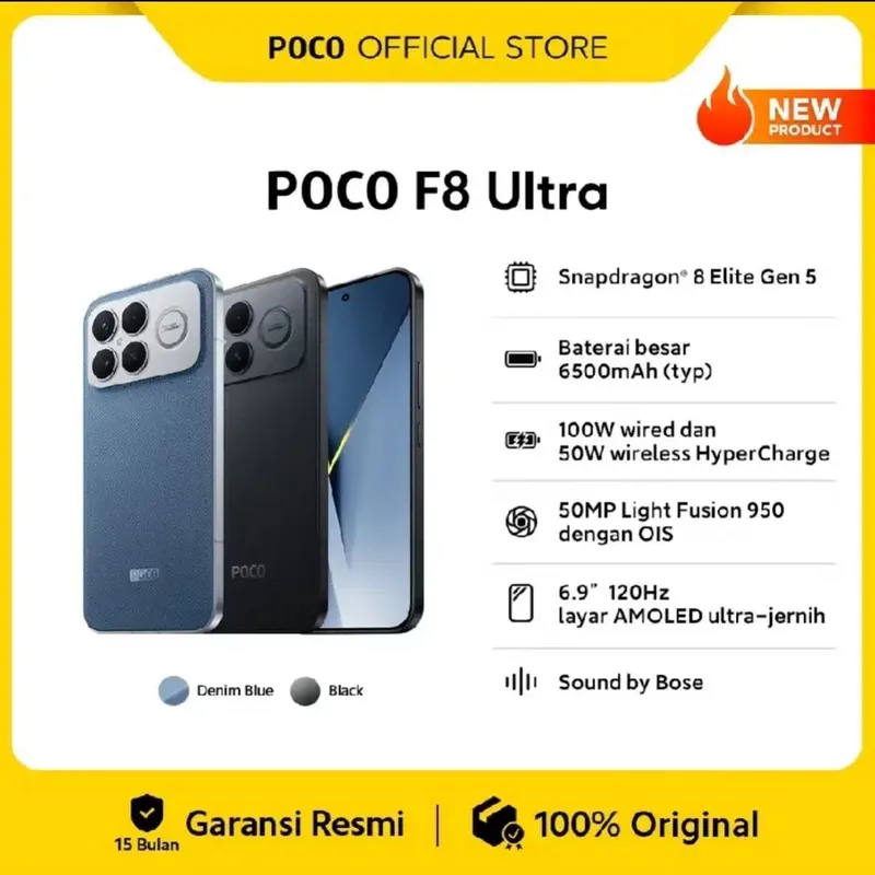 Poco F8 ultra Ram16Gb / 512 Gb Baru segel garansi resmi 15bln - Other in Bali