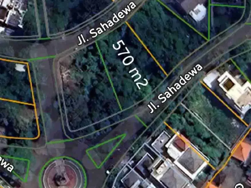 Tanah 570m2 cocok untuk villa/guest house di sahadewa pecatu graha - Bali - Bali in Bali