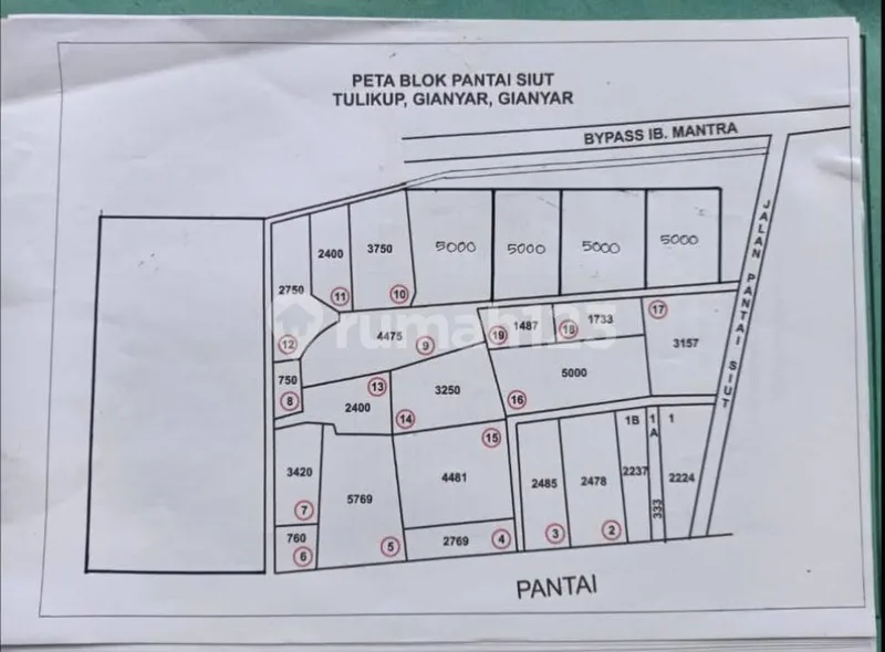 Tanah Luas Strategis Dekat Pantai Lebih di Gianyar - Real Estate in Bali