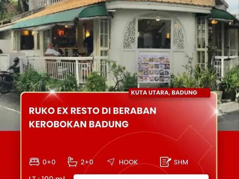 DISEWAKAN RUKO EX RESTO DAERAH BERABAN KEROBOKAN BADUNG BALI - Real Estate in Bali