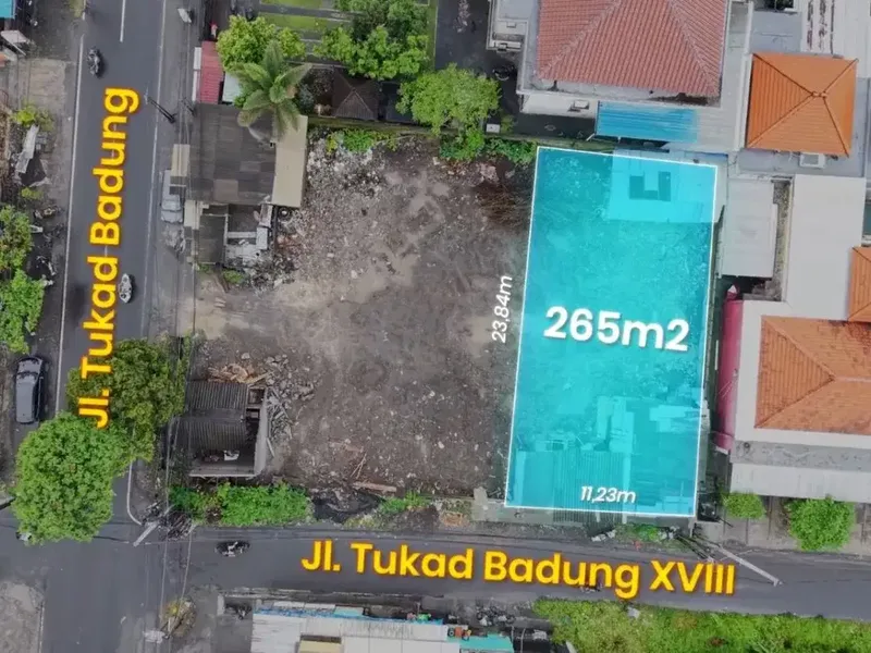Tanah Renon Lokasi Premium Jalan Tukad Badung - Real Estate in Bali