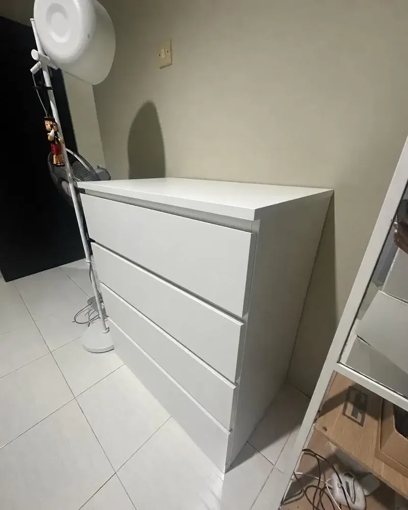 MALM ORIGINAL IKEA - Lemari 4 laci serbaguna - putih - Home & Garden in Bali