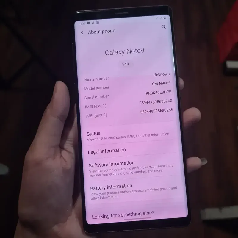 Samsung Galaxy Note 9 6/128GB SEIN Shadow - Electronics in Bali