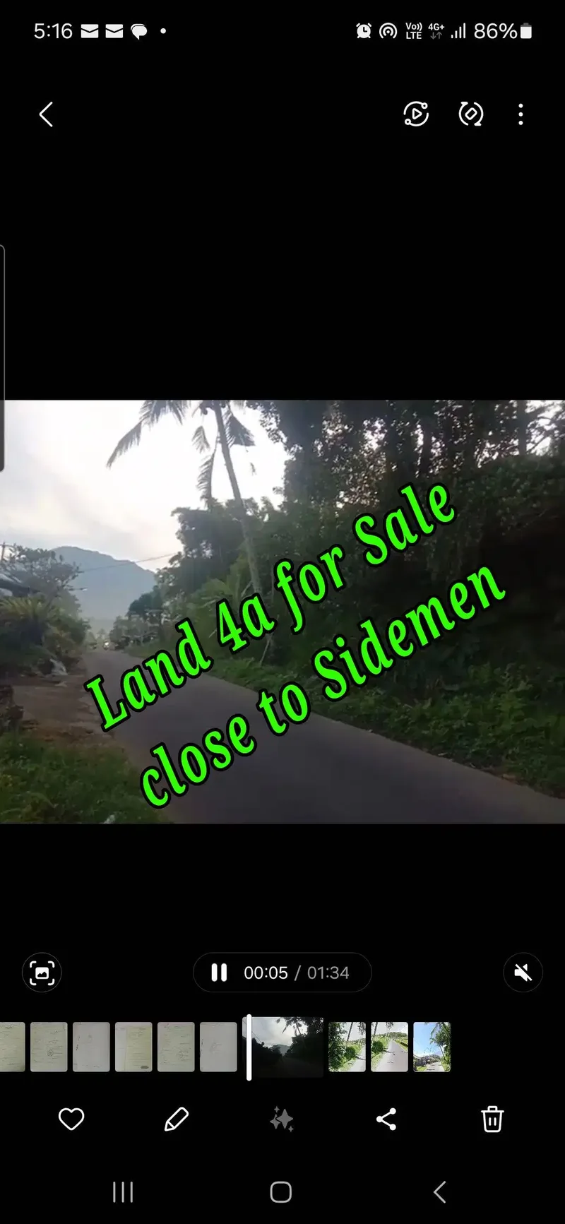 Land 4a for Sale close to Sidemen Traditional Village Bali - Bali in Bali
