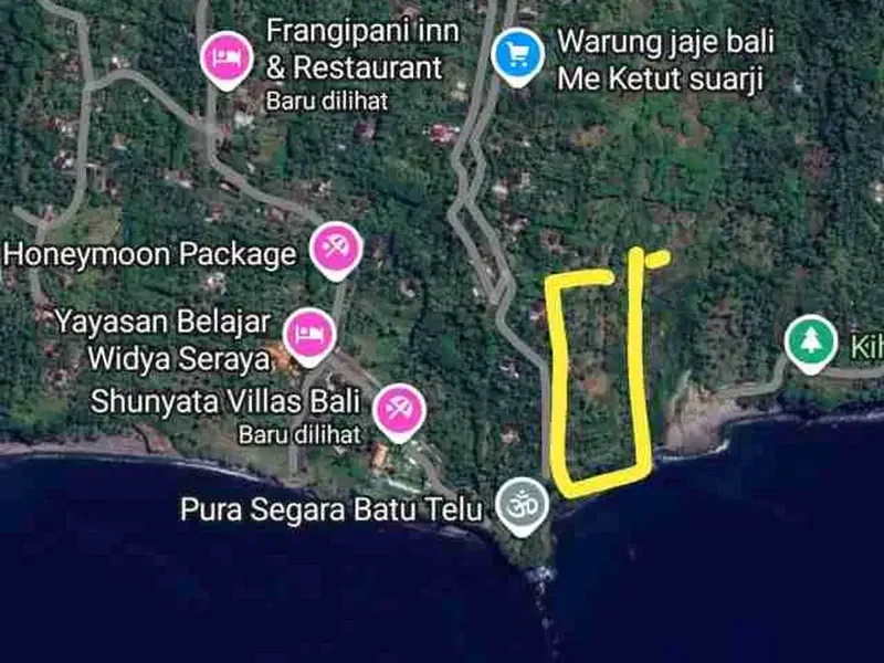 Tanah Tepi Tebing Pantai Seraya Karangasem Bali - Real Estate in Bali