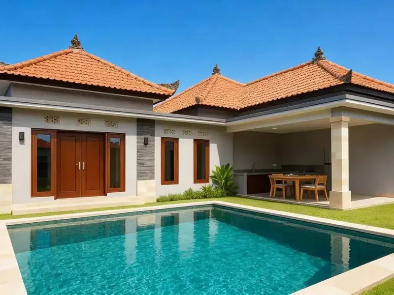 Villa desain tradisional khas Bali, harga paling murah se-Bali hanya 900an JT di Pering dan Saba, Gianyar, Bali dekat Pantai2 - Real Estate in Bali