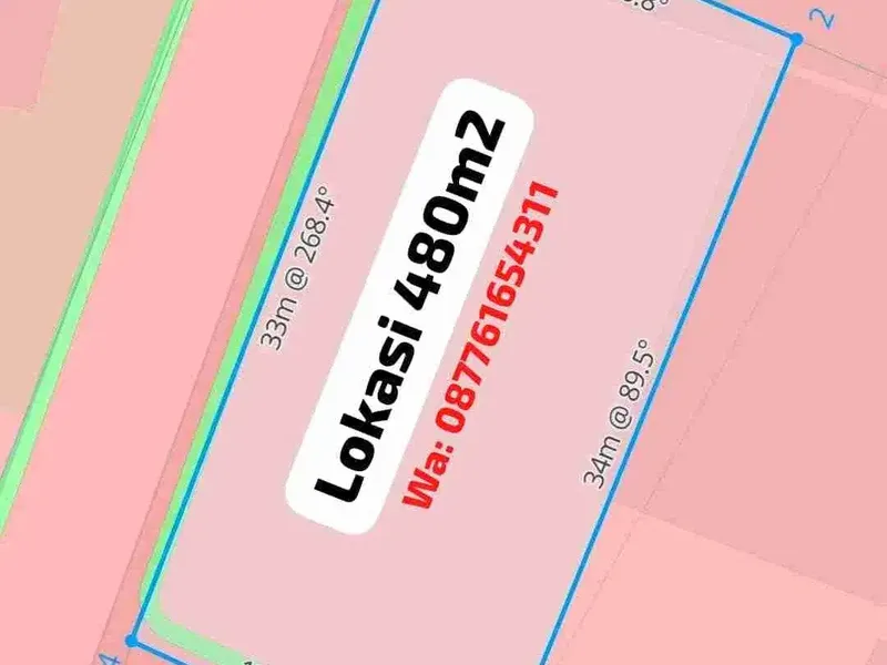 Tanah 480m2 jln LC 10 di Penamparan denpasar barat - Bali in Bali