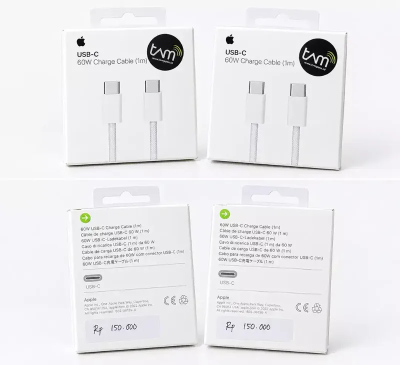 Kabel USB-C to USB-C Apple 60W Charge Cable 1 Meter Baru - Electronics in Bali
