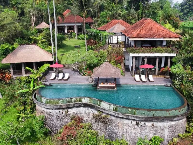 For Sale Villa on 8.160 Sqm of Land with Lush Widespread Views of Rice Fields and Green Valley - Real Estate in Bali