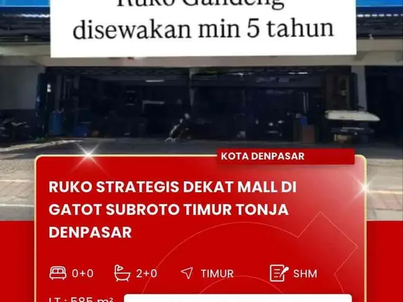 DISEWAKAN RUKO STRATEGIS DEKAT LIVING WORLD DENPASAR - Bali in Bali
