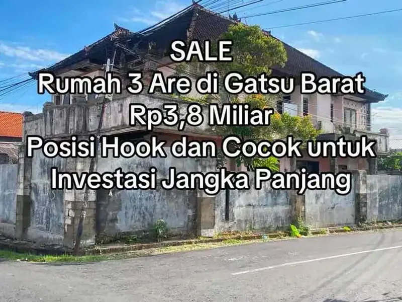 SALE Rumah 3 Are Hook, Tronton Bisa Masuk Gatsu Barat - Bali in Bali