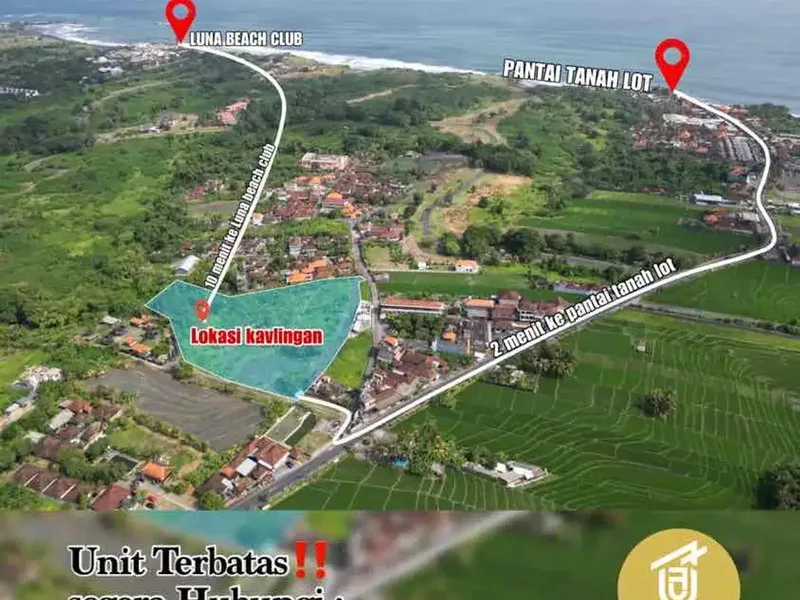 dijual tanah dekat pantai tanahlot zona pariwisata - Real Estate in Bali