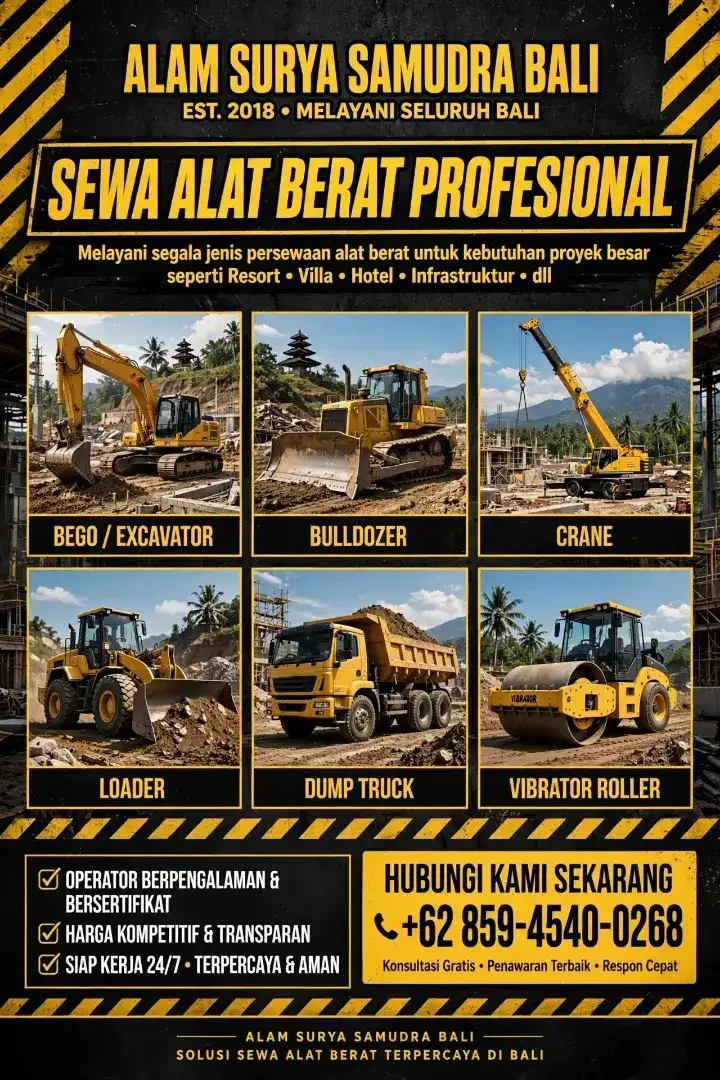 Sewa Alat Berat - Bali in Bali