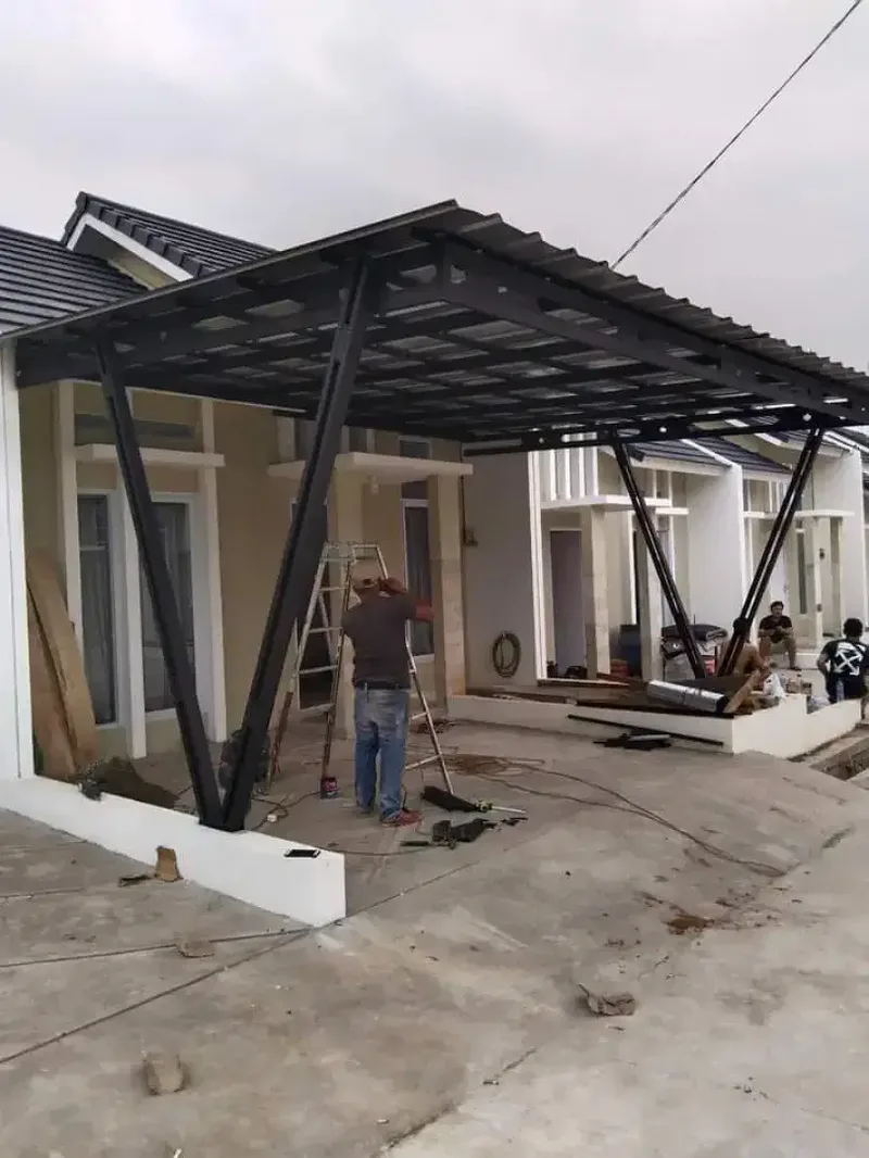 Kanopi baja ringan, rangka baja ringan, Canopy besi hollo, plafon PVC - Home & Garden in Bali