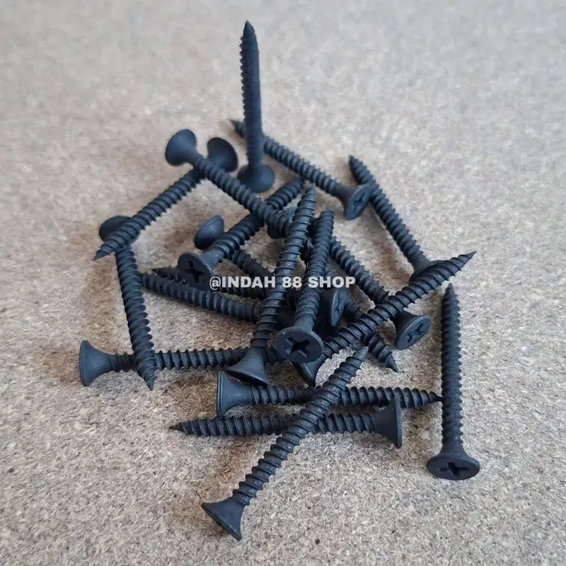 Baut Sekrup Gypsum Baja / Baut Sekrup Kayu Drywall Screw Hitam - Home & Garden in Bali