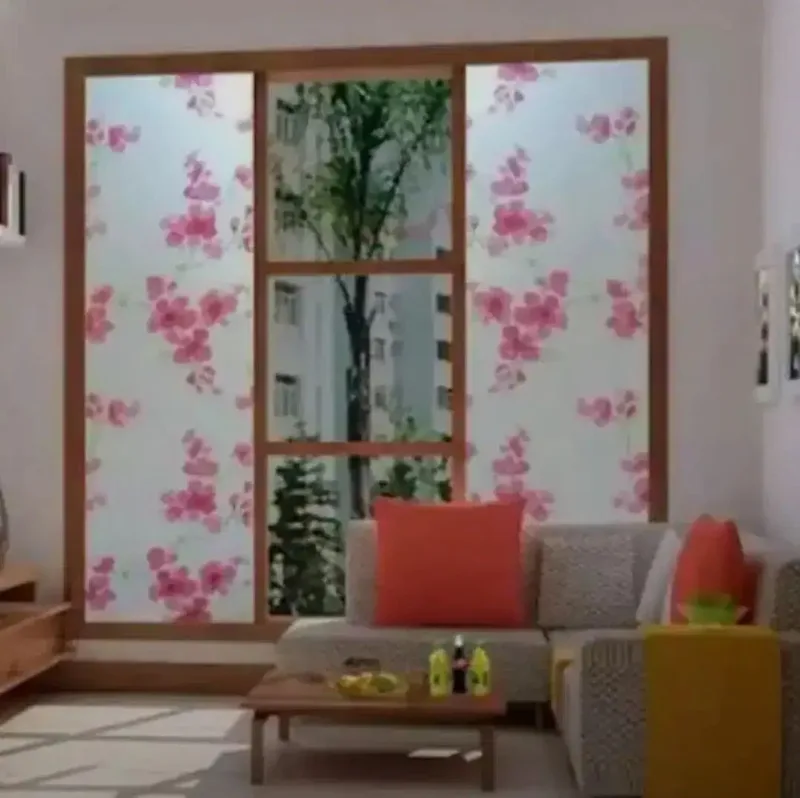 Kamar mandi dgn sticker sanblas motif bunga2 bambu kotak2 dll - Home & Garden in Bali