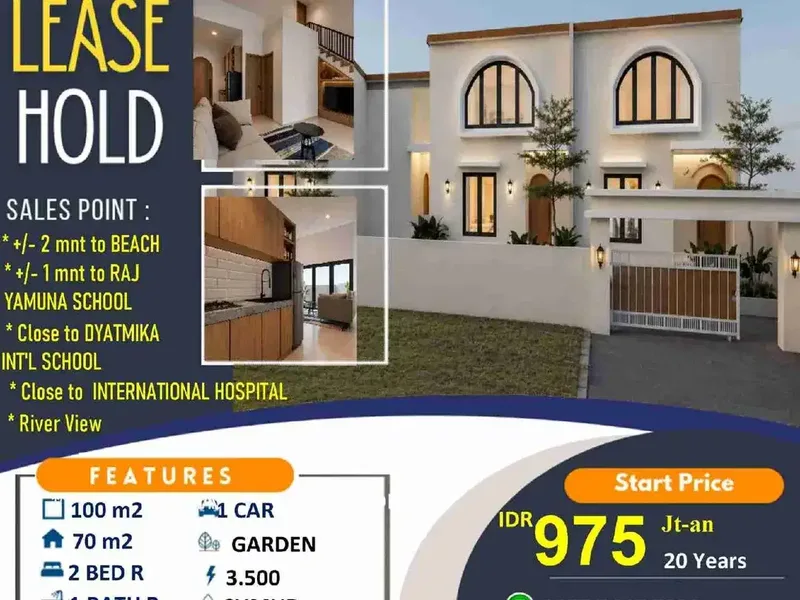 TERMURAH ‼LEASE HOLD 20 years HOLIDAY HOME VILLA SANUR - Bali in Bali