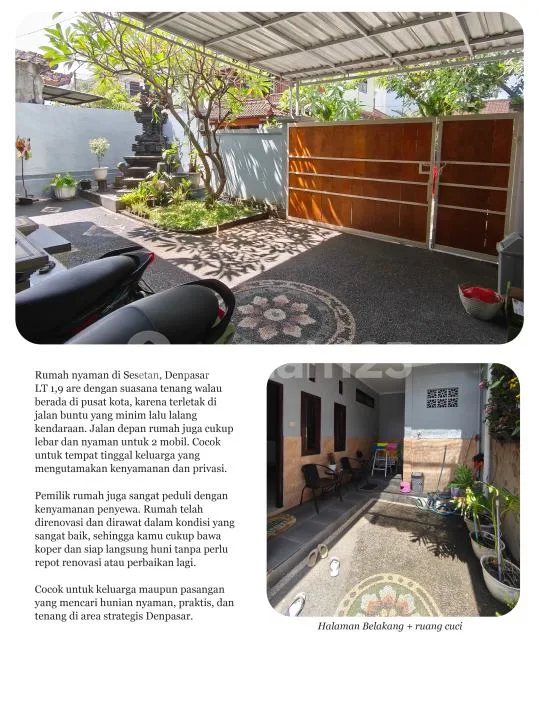 Rumah Sesetan Denpasar Furnished Akses 2 Mobil - Real Estate in Bali