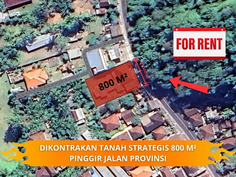 DIKONTRAKAN TANAH STRATEGIS 800 M² PINGGIR JALAN PROVINSI SEBELAH PERTASHOP PADANGBAI - Real Estate in Bali