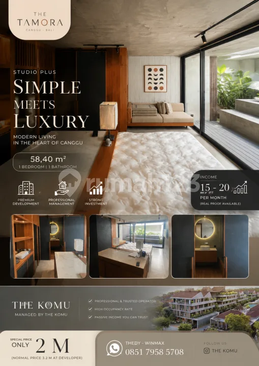 Apartemen Studio Plus The Tamora di Canggu Bali* [840] - Real Estate in Bali