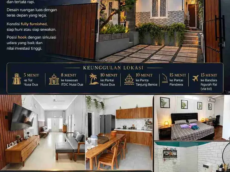 RUMAH SIAP HUNI 2 LANTAI – NUSA DUA LOKASI HOOK - Bali in Bali