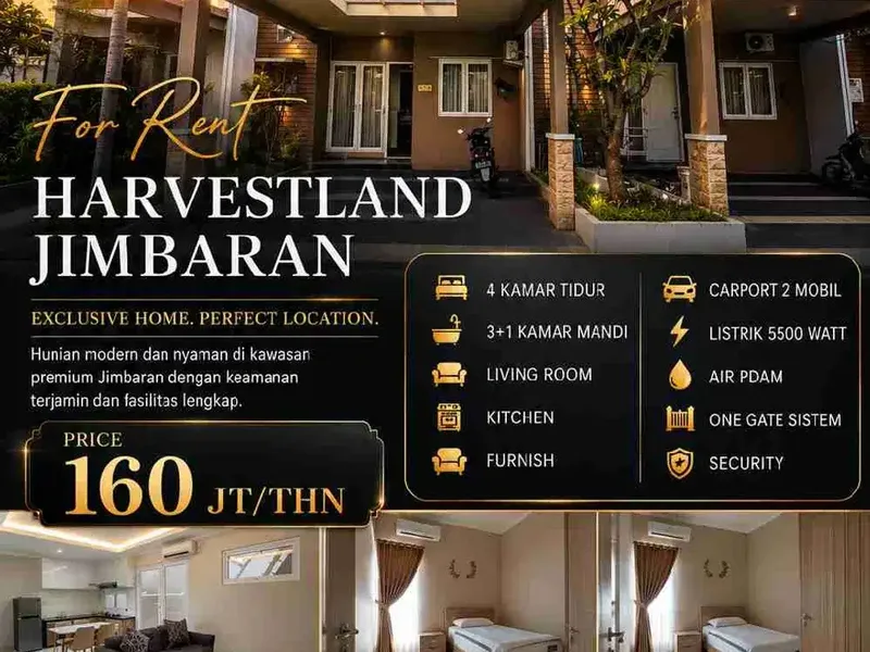 Rumah Cluster One gate Harvestland Jimbaran - Real Estate in Bali