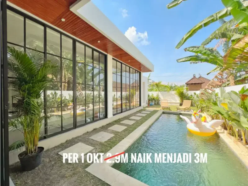 BRAND NEW 2 BEDROOMS MINIMALIST VILLA NEAR CANGGU - Real Estate in Bali