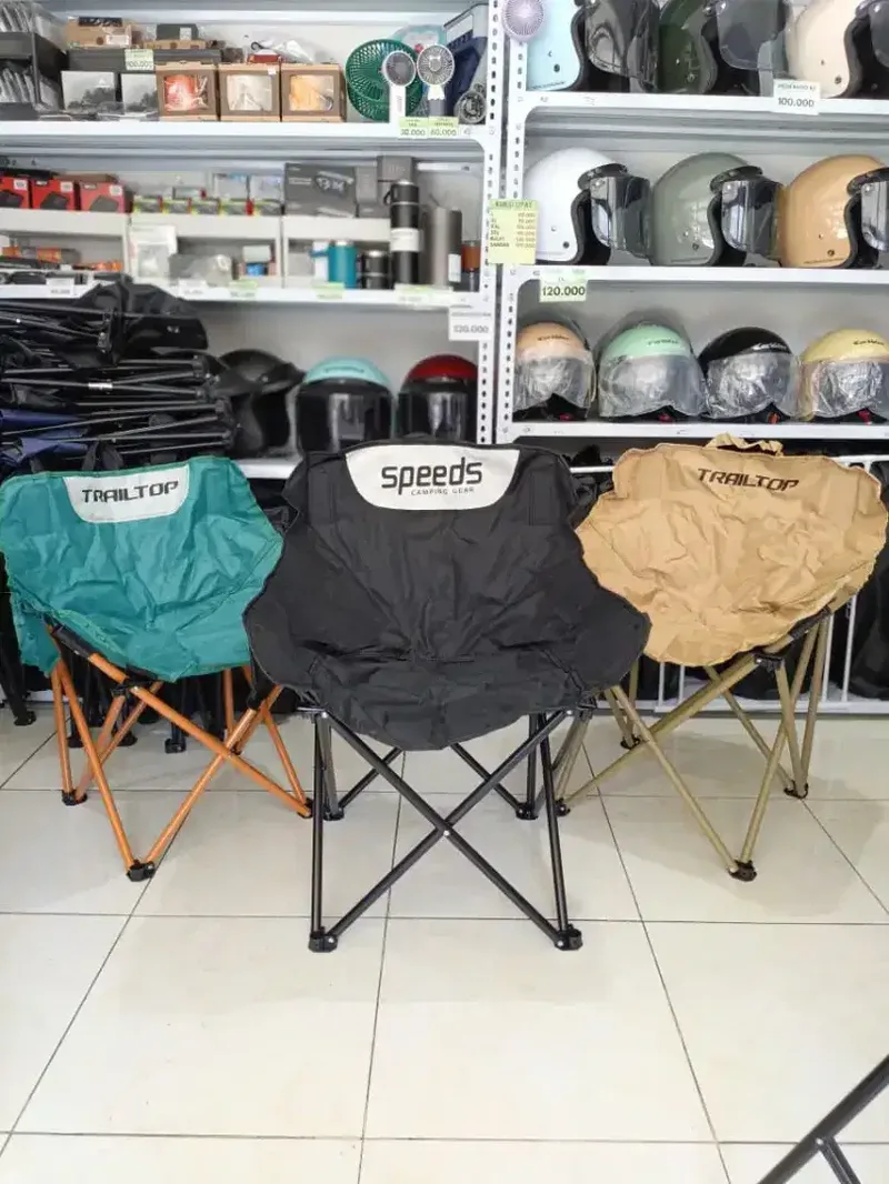 130rb BARU-Kursi Lipat Bulat camping/mancing/gunung UK.46x49x68cm - Home & Garden in Bali