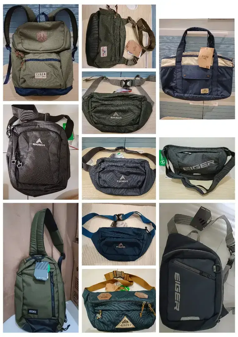 Tas Slempang/Pinggang/Waistbag/Ransel Merk EIGER DIJAMIN 100% ORIGINAL - Fashion in Bali