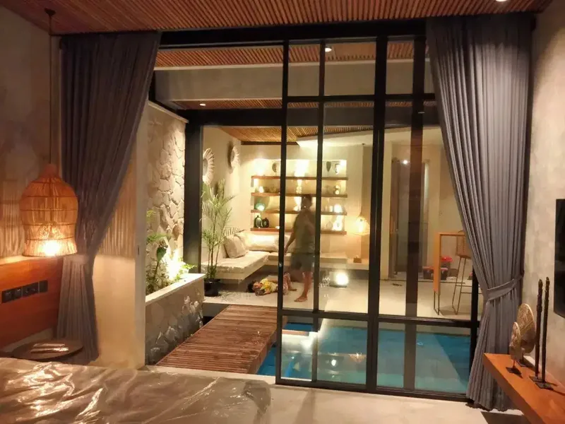 Gorden / Korden Kain Blackout Warna Abu Polos - Home & Garden in Bali