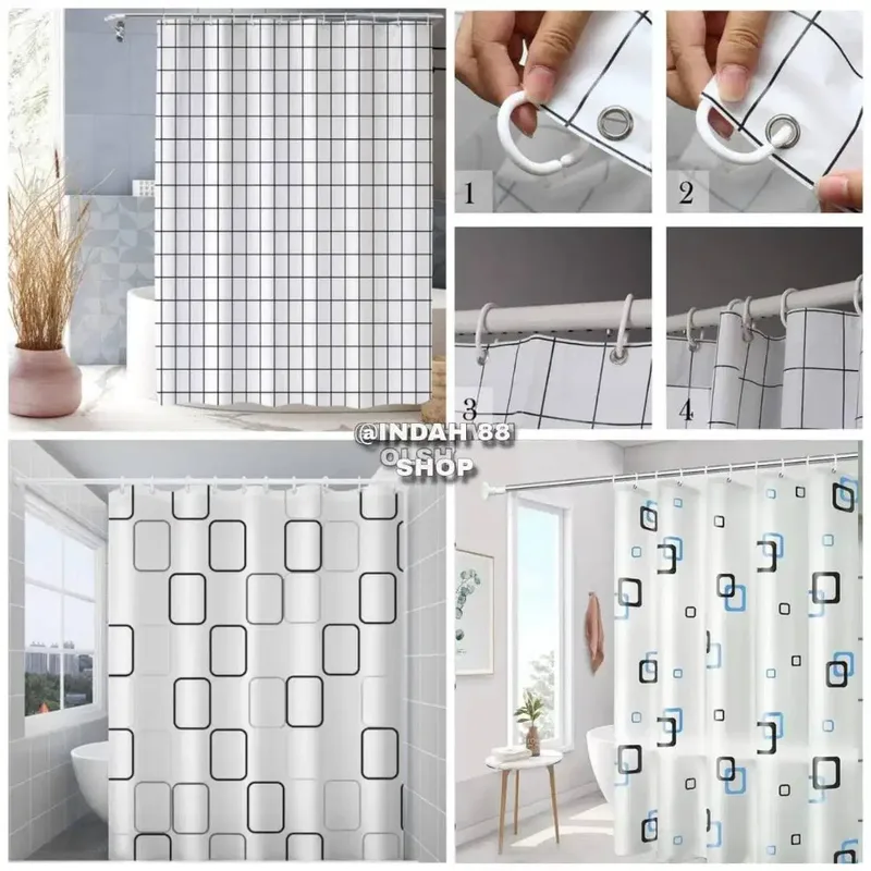 Shower Curtain All Size Premium / Tirai Kamar Mandi - Home & Garden in Bali