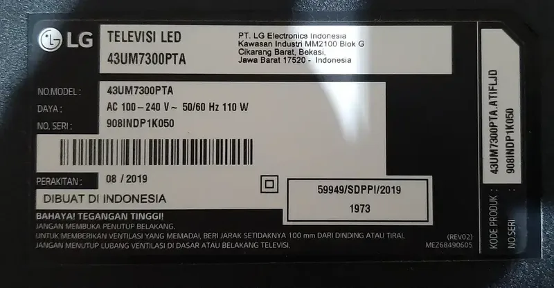 Tv led smartv lg 43um7300pta rusak - Electronics in Bali