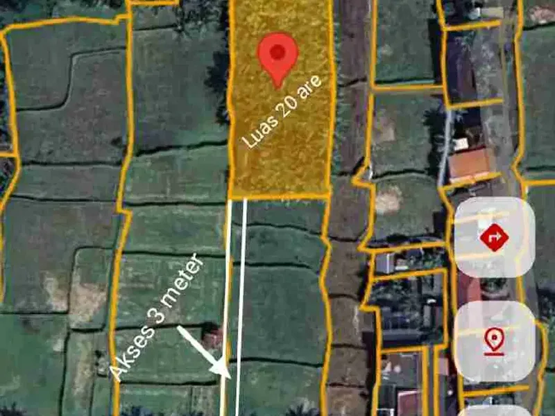 Disewakan Tanah Murah Luas 20 Are View Sawah Berlokasi di Pejeng Kangin - Real Estate in Bali