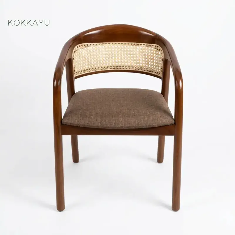 Kursi Cafe Selly Anyaman Rotan Makan Restoran Retro Kayu Jati - Home & Garden in Bali