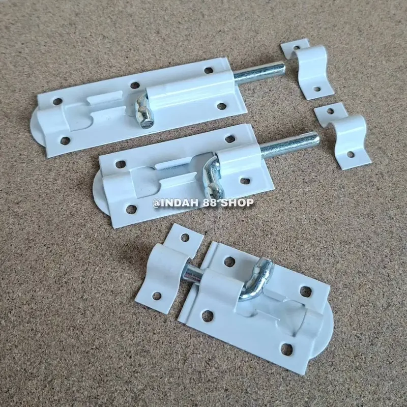 Grendel Double Plat Putih / Gerendel Slot Pintu - Home & Garden in Bali