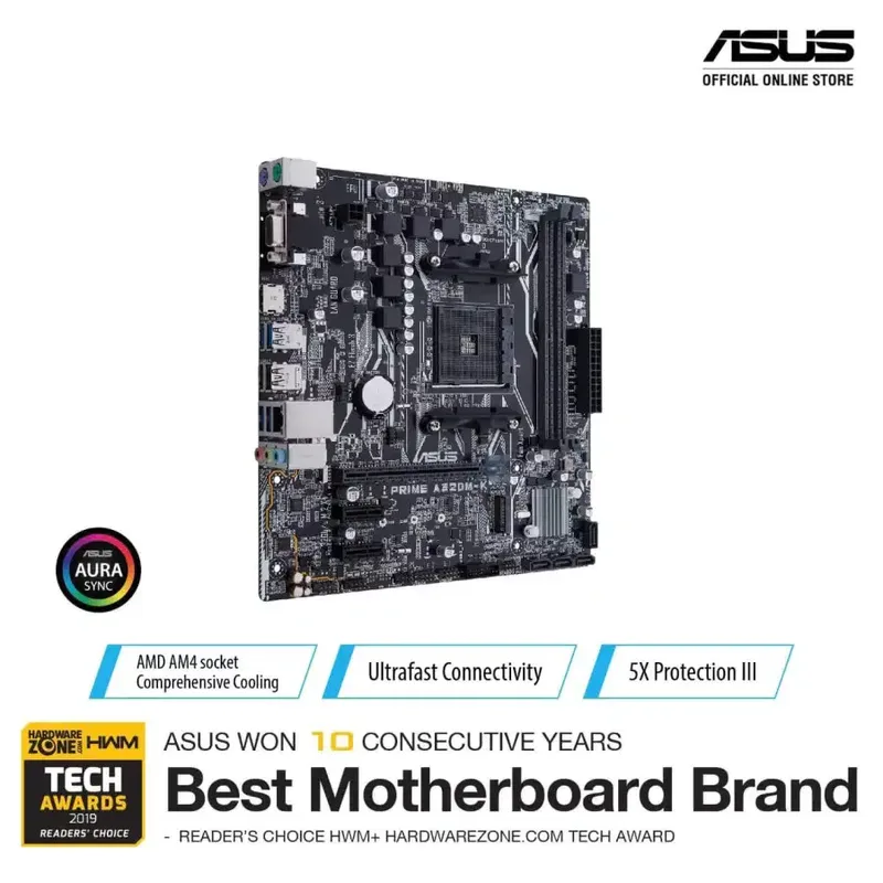 Jual Motherboard Asus A520M-K Second Murah - Electronics in Bali