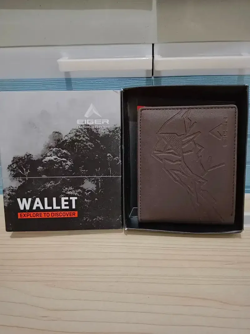 100rb BARU-Promo Dompet Eiger 100% Original Warna Coklat Include Box - Fashion in Bali